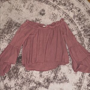 Sun & Shadow Off-Shoulder Ruffle Top